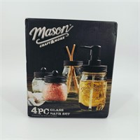 Mason 4 PC Glass Bath Set