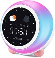 AOPMET Kids Alarm Clock, Rechargeable Battery Ala