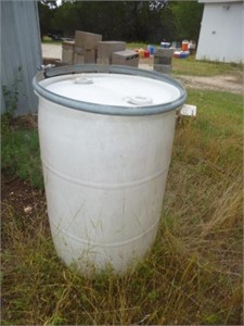55 Gallon Plastic Drum w/ Lid - Rain Catch Barrel