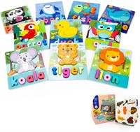 Wooden Toddler Puzzles Ages 2-4: Animal Set