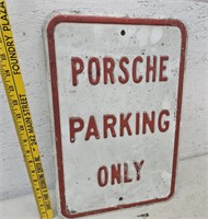 Porsche Parking Only Embossed Sign 12"18"