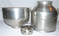 Milk Can with Strainer & Plug, Stainless Steel