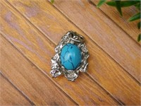 TURQUOISE STONE PENDANT ROCK STONE LAPIDARY SPECIM