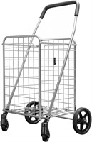 Folding Shopping Cart With 360-degree Swivel Wheel