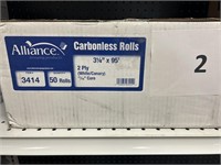 Alliance carbonless rolls 3 1/4"x95' 50 rolls