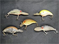 3 Rebel Mid Wee R & 2 Bomber Bass Fishing Lures