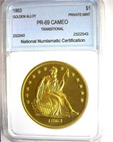 1836 1 NNC PR-69 CAM Trans. Golden Alloy Copy
