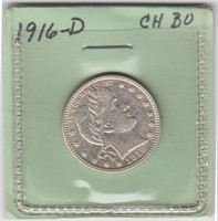 US Coins 1916-D Barber/Liberty Quarter AU