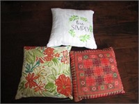 3 Throw Pillows