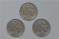 3 - Buffalo Nickels (27,28,29)