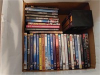 Box of misc DVD's & Elvis VHS's