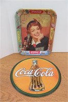 2 Metal Coca Cola Signs