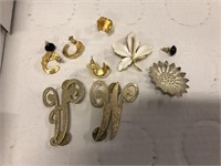 Misc Jewelry lot pins earrings