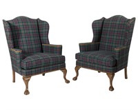 Drexel Heritage Wing Back Chairs - Pair
