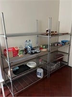 Two Stainless Steel Refrigeration Shelving Units