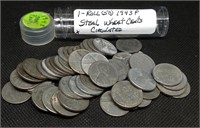 S: ROLL OF 1943-P STEEL / ZINC LINCOLN CENTS