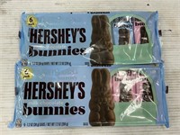 Hersheys milk chocolate bunnies 2 packs 6 bunnies