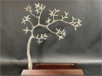 Red envelope Valet Tray with Silver Toned Tree