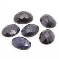 CERT 59.20 Ct Faceted Blue Sapphire Gemstones Lot