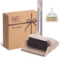 XXFLOWER Broom and Dustpan Set for Home, Broom