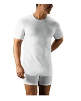 Men's Cotton Crew Neck T-shirts, 6 Pack, M, White