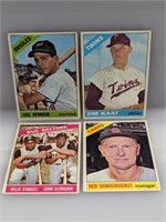 1966 Topps (4 Diff HOFrs) Schoendienst