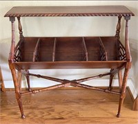 Accent Table with Fretwork Shelf