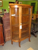 Curved glass china cabinet