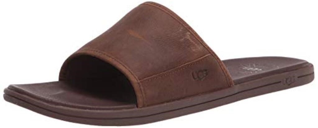 Size 10, UGG Men's Seaside Slide Sandal, Luggage