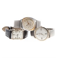 A Trio of Gentlemen's Dress Wrist Watches