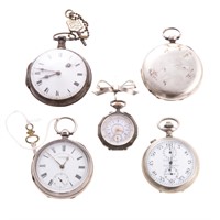 A Collection of Silver Pocket Watches