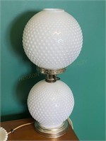 Hobnail Milk Glass Parlor Lamp