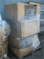 Pallet of flat panels and sewing machines