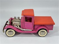 VINTAGE BUDDY L PRESSED STEEL PINK HOT ROD TRUCK