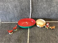 Decorative Dish and Figurine Bundle