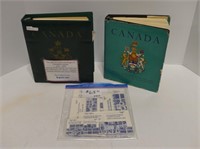 2 ALBUMS & PKG OF CANADIAN STAMPS