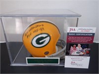 WILLIE WOOD SIGNED AUTO PACKERS MINI HELMET