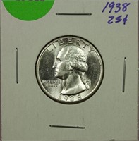 1938 Washington Quarter Gem BU