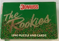 1990 DonRuss The Rookies Puzzle & Card Box