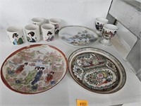 Vintage geisha girl cups and items