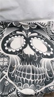 H&M Black and White day of the dead skull scarf