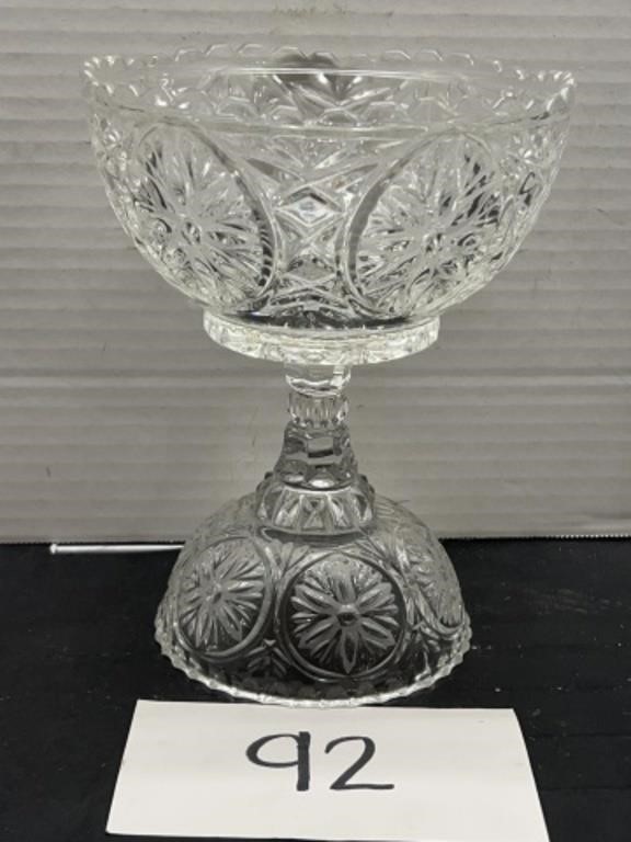 Clear Glass Pedestal Bowl – Oval and 8-Petaled