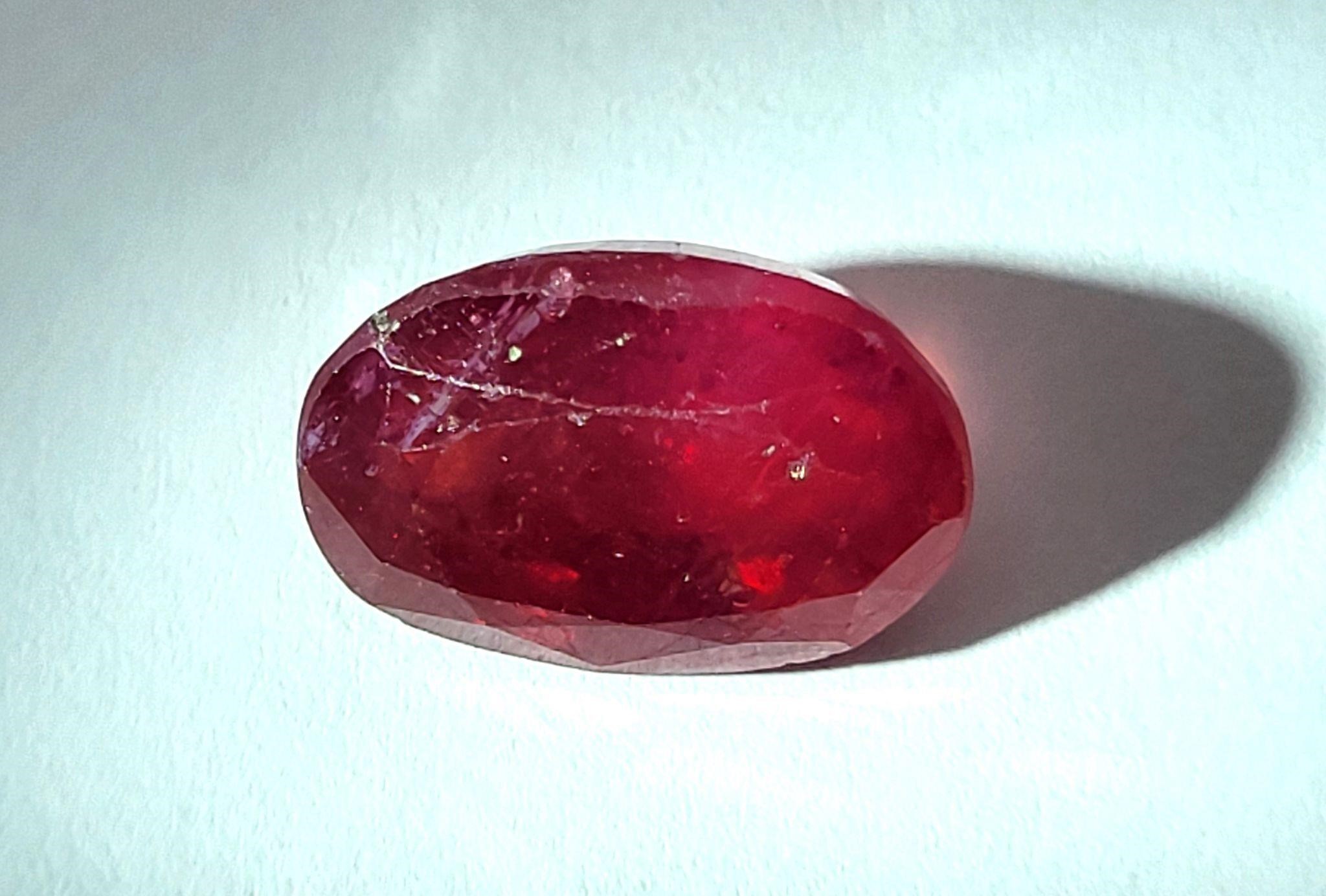 9.35 Ct Red Ruby Very Nice