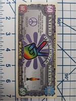 Peace novelty banknote