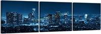 LA Wall Art Skyline Canvas (24'Wx72'H)