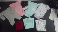 NEWBORN,6-12MO OUTFITS & SZ.2 SHOES