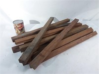 14 morceaux de bois dur exotique de 24" mélanger