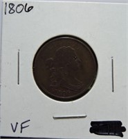 1806 Half cent VF