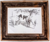 Art Western Cowboy Artist Proof Bit of Shade