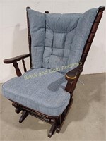 VTG Cushioned Ladder-Back Glider Rocker